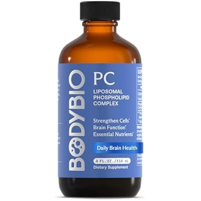BodyBio PC - Phosphatidylcholine for Brain Health, Mental Clarity, Cognitive Function, Cellular Repair & Healthy Aging, Phospholipid Complex Supplement for Gentle Daily Detox 4 FL OZ