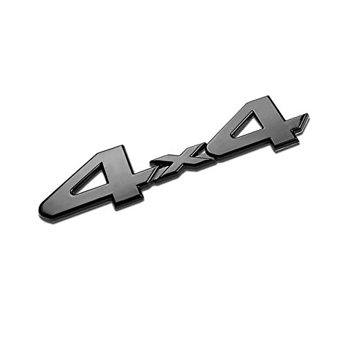 4X4 Emblem Badge, Metal Nameplate Car Side Fender Tailgate 3D Car Stickers Decals Replacement For Jeep Wrangler Grand Cherokee Compass Commander Accessories - Matte Black-