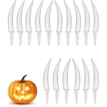 16 Pack Glowing Halloween Pumpkin Teeth Spooky Pumpkin Fangs Spooky Jack O Lantern Decorations for DIY Decor Home, School & Party Use