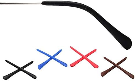 Glasses Temple End Tips, 5 Pairs Colorful Eyeglass End Tips Anti-Slip Ear Sock Silicone Replacement Tips for Thin Metal Eyeglass Legs