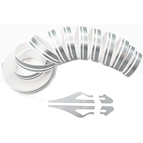 ZATOOTO Pinstripe Tape for Cars - DIY Vinyl Grey Pin Striping Decals, 3850.47 inches Auto Waterproof Pin Stripe Tape Emblems Trim, Universal for Automotive Musical Instrument Home Door etc