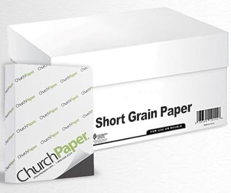 White Short Grain Paper 11 x 8.5" 24lb. Text Book Binding, Craft, Muli-Purpose Paper, 1000 sheets (2 Ream Bundle) S11-24-01-2