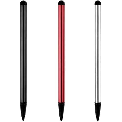 3Pcs Black Silver and Red Universal Phone Tablet Touch Screen Pen Stylus for Android iPhone iPad Accessories, Stylus Pens Cell Phones Accessories, Stylus Pens