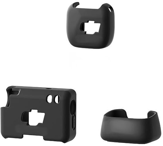 Silicone Protective Case Compatible with DJI Mic Mini Microphone - Full Component Coverage, Satin-Finish Multi-Color Shell (Black-1 transmitter)