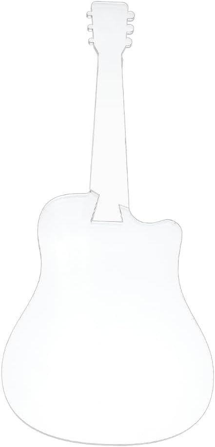 BENECREAT Guitar Serving Board Router Template, Woodworking Router Inlay Template with Film for Creating Unique Inlays in Signs, Craft Projects, 6.7x15.2inch, 6mm Thick