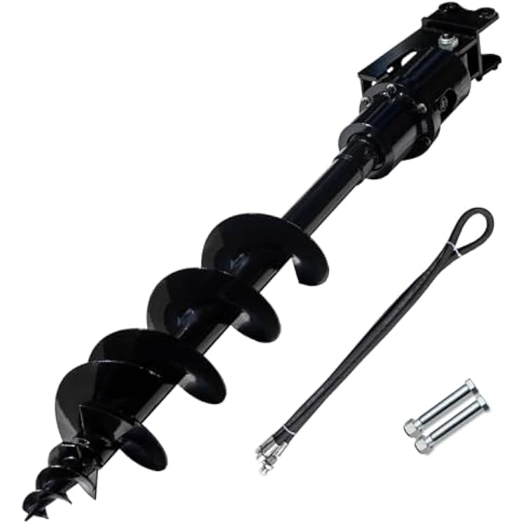 Small Excavator Accessories Spiral Drill 200mm Diameter Hydraulic Rotary Drill Suitable for Mini Excavators Weighting 1.5 Tons and Above