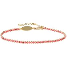 LEGENSTAR Gold Bracelet for Women 18K Gold Dainty Plated Lucky Bracelet for Women Handmade String Interwoven with Gold Chain Adjustable Length Simple Gold Bracelet Fashion Accessory