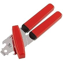 Fackelmann 6.7" Can Opener For Left Handed, Red/Silver