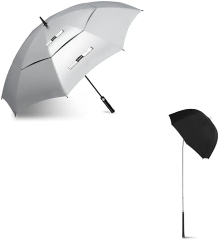 UPF50 Sun Umbrella UV Protection UV Umbrellas for Sun Windproof Large Golf Umbrella and Golf Bag Umbrella For Club Protection