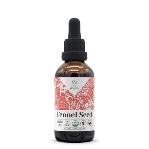 Fennel Seed USDA Organic Alcohol-Free Extract | Dietary Supplement, High-Potency Tincture | Natural Certified Organic Fennel Foeniculum vulgare Dried Seed 2oz