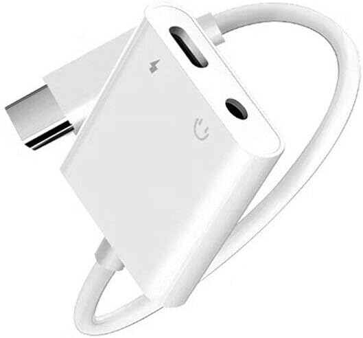 USB C Headphone Adapter Earphone 3.5mm Jack Compatible with Samsung Galaxy A16 5G, Type-C Charger Port Splitter Mic Support Hands-Free Headset Adaptor