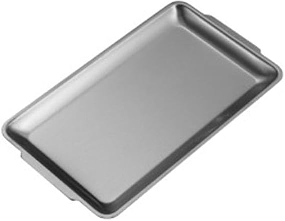 Stainless Steel Rectangle Serving Tray, BBQ Sushi Flat Dish Bread Pastry Baking Pan for Home Parties Living Room Restaurant Table,Silver,22 * 11cm