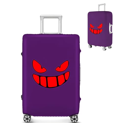 Travel Luggage Cover Thicker Spandex Suitcase Protector Elastic Washable Baggage Covers M for 23-24 inch luggage, Purple Eye