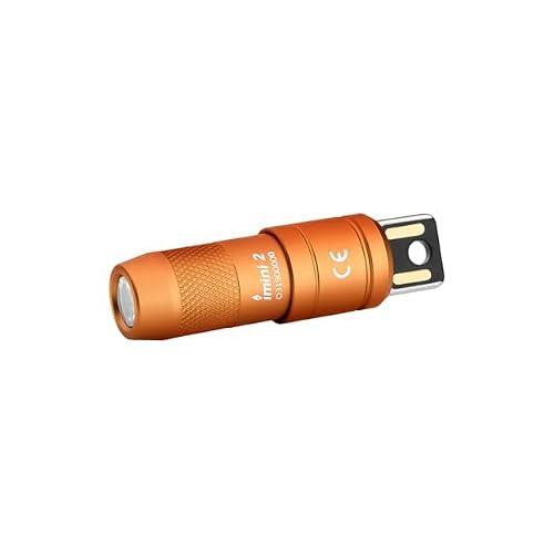 OLIGHT I Mini 2 USB Rechargeable LED Flashlight Small Keychain | 50 Lumens 2g Torch with Magnetic Base, IPX6 Waterproof, Ideal for Camping, Outdoor Leisure and Emergency