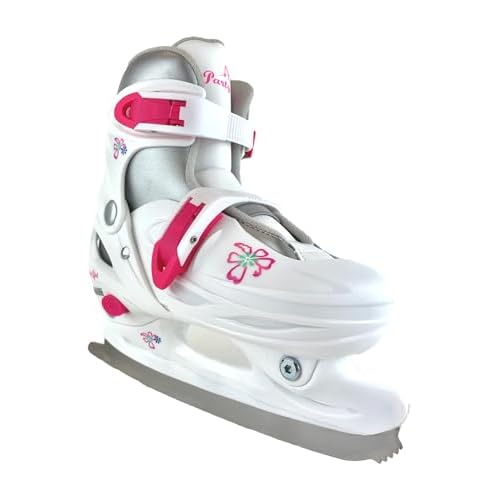 American Athletic Party Girl Ice Skates for Girls - Adjustable Kids Figure Skates with Hard Shell Support, Padded Lining, Stainless Steel Blades - Suitable for Indoor & Outdoor Ice Skating