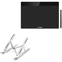 BoxWave Stand and Mount Compatible with XP-Pen Deco Fun L - Compact QuickSwitch Stand, Portable Multi Angle Viewing Foldable Riser - Metallic Silver