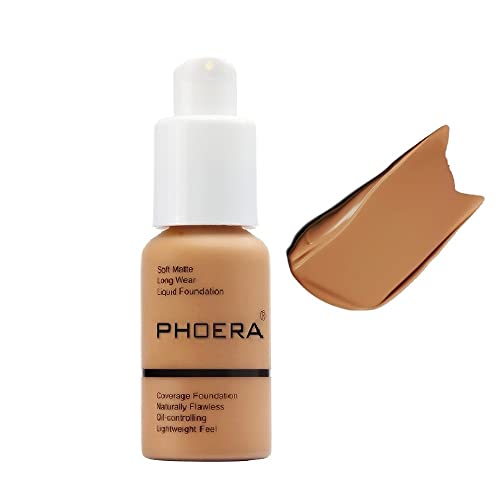 Flawless Matte Liquid Foundation, Long Wear Oil Control Full Coverage Face Makeup Soft Liquid Foundation .106#Warm Sun