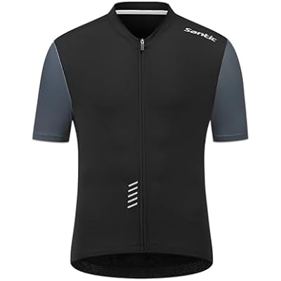 Santic Cycling Jersey Mens Short Sleeve Tops Mountain Biking Shirts Bicycle Jacket with Pockets