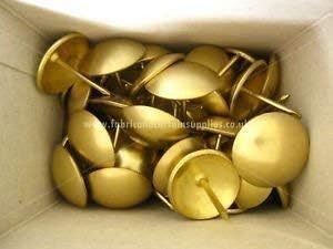 Heico Large 24mm Head Upholstery Nails Furniture Fabric Studs, Pack Quantity: 100, Colour: Nickel Silver Chrome