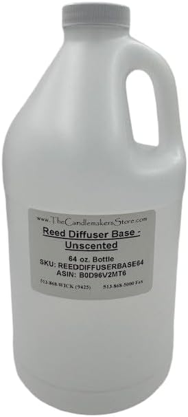 Reed Diffuser Base UnScented (64 oz Bottle) transforms Fragrance and Essential Oils into Reed Diffuser Oils.