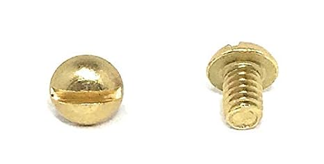 8-32x1/4 Slotted Round Head Machine Screws Solid Brass (100 Pcs)