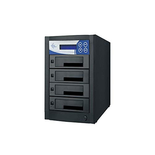 EZ DUPE 1 to 3 SSD HDD Hard Drive Tower Duplicator - 9GBMin - Standalone Copier and SanitizerEraser for Multiple SATA 3.5 Disk & 2.5 Solid State Drives at Copy Speed up to 150MBSec H03HSATB