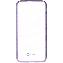 iPhone 6s Plus case, iPhone 6 Plus case, Nupro Lightweight Protective Bumper Case Cover for Apple iPhone 6s Plus (5.5" screen) - Clear/Purple