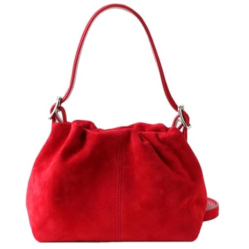Suede Handbags for Women Vintage Suede Purse Small Top Handle Clutch Purse Underarm Hobo Bag Chic Shoulder Satchel Everyday