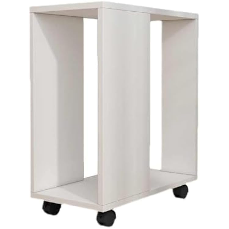 2-Tier PC Tower Stand,Heavy-duty Rolling CPU Holder with 360 Locking Wheels,Computer Under Desk,Max Load 220 Lbs,for Carpet Home OfficeWhite,43.2x17x46cm