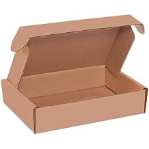 The Boxery 11 1/8 x 8 3/4 x 4 Inch-50-Pack, Kraft/Brown Corrugated Shipping Box Mailers, Sturdy Shipping Boxes, Professional Packaging for Small Business Mailing, Gift Packing, Ship Flat