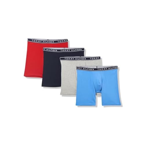 Tommy Hilfiger Mens Cotton Stretch 4-Pack Boxer Brief