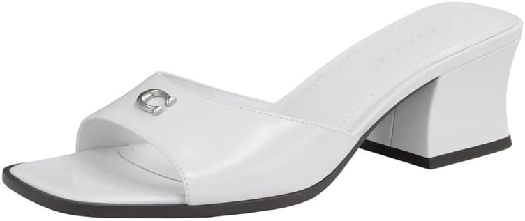 Coach Sculpted C Leather Block Heel Sandals