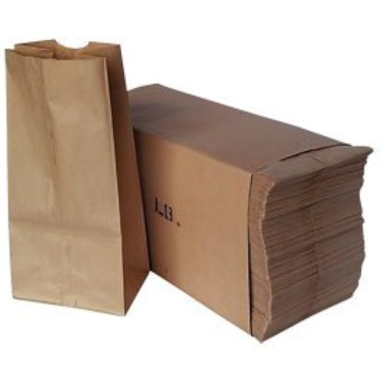 5 Pound Brown Paper Bags - Pack Of 500 - 5.25 x 3.25 x 10.75 - Lunch Bags
