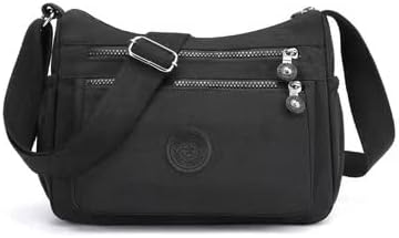 Crossbody Bag for Women Waterproof Nylon Multi-Pocket Messenger Handbags Lightweight Shoulder Purse Travel Tote Hobo Bag