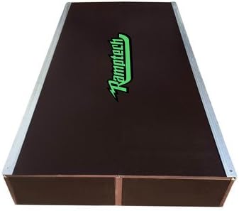 Ramptech Manual Pad (10" Tall x 32" Wide x 5' Long) - Weatherproof, Heavy-Duty Indoor and Outdoor DIY Skateboard Pad Kit - Portable Manny Pads with Galvanized Steel Edges and HDO Wood Body