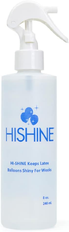 Hi-Shine Balloon Shining Spray, 8 Ounce Bottle, Clear, (43156)
