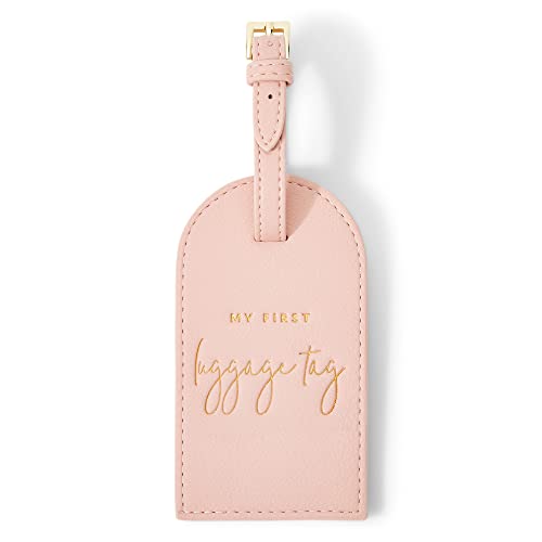 Katie Loxton My First Luggage Tag 4.5 Inch Vegan Leather Luggage ID Tag Pink