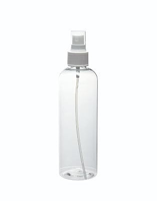 United Scientific Supplies 8 oz Plastic Spray Bottles, Clear, Refillable, Fine Mist Sprayer Bottles with Pump Spray Cap for Essential Oils, Travel, Perfumes, Pack of 12 UNSBOT-8OZ-PK12