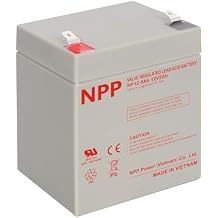 NPP 12V 5Ah Rechargeable AGM Battery, NP12-5Ah F2 Terminal, 12 Volt Chamberlain Garage Door Opener Battery for Craftsman/Liftmaster, DJW12-5 Alarm Security, Emergency Lighting, Kids Car