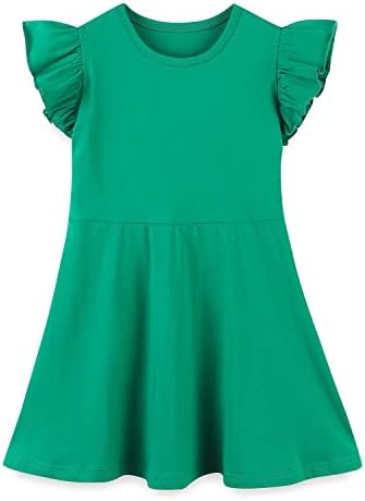Toddler Girls Cotton Short Sleeves Dresses Little Girl Summer Casual Outfits