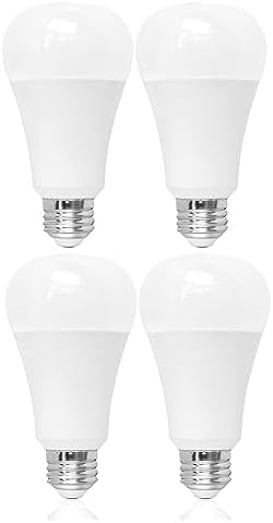 4 Pack A19 Super Bright LED Light Bulbs150W Equivalent, Daylight 5000K 16 Watt 1750 Lumen Energy-Efficient LED Bulb, E26 Base, Non- Dimmable