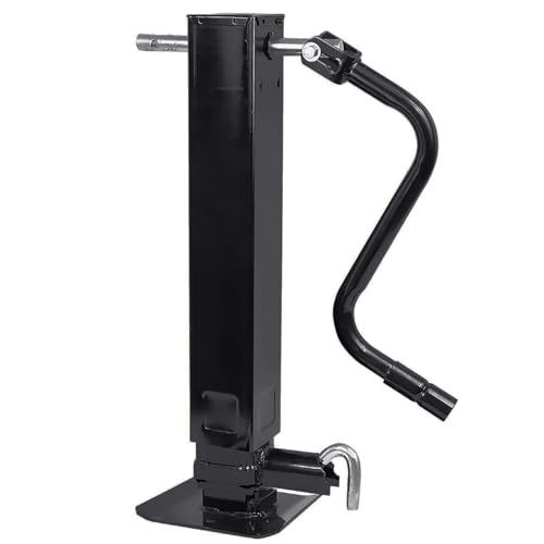 Heavy Duty Weld Square Tube Trailer Jack - 12.5 Lift 13.5 Drop Leg Travel Capacity 12000 LBS 12000lbs Side Pull pin