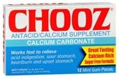 Chooz Antacid/ Calcium Sup Mint Gum Tts - 12 Ea Sku 6350383