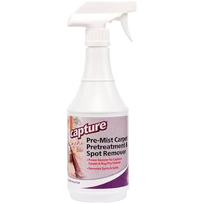 Capture Pre-Mist Soil Release for Carpet Dry Cleaner - Carpet Cleaning Pre Spray - Loosen Juice, Coffee & Wine Spill and Tough Rug Stains Eliminator - Multi-Purpose Cleaning Essentials 24oz