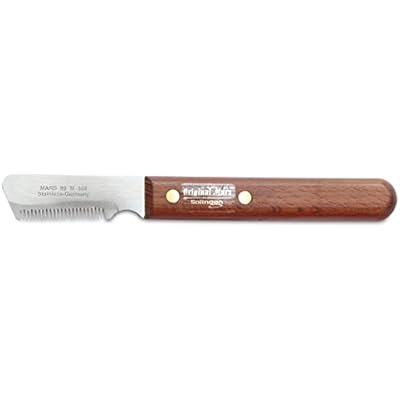 Mars Coat King Professional Dog Stripping Knife Grooming Tool, Medium Slant Tooth with Tapered Edge, Right-Handed