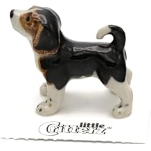 Little Critterz Beagle Decorative Porcelain Display Object Baxter Handcrafted Hand-Painted Adult Dog Home Decor Accent