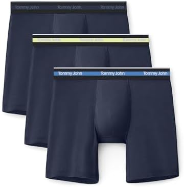 Tommy John Mens Comfort Micro Boxer Brief Underwear - 6 3-Pack, Brushed Microfiber, 4-Way Stretch & Stay-Put Waistband