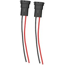 2pcs H11 H8 H9 Male Adapter Wiring Harness Sockets Wire Connector for Headlights Fog Lights (H11 H8 H9)