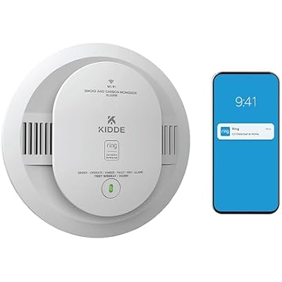 Kidde Smart Smoke & CO Detector with Ring, AA Battery, RGCUDR-RW