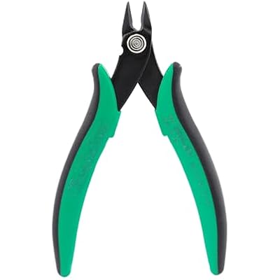 Beadalon Professional Italian Wire Cutter Nipper 5.5 14 cm, Precision Cutting Tool with Green & Black Comfort Grips, Vinyl-Free, Rivet Joint, Single Spring Jewelry Making & Crafting Tool